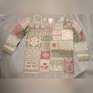 Vintage Ladies Express Tricot Hand Knitted Sweater